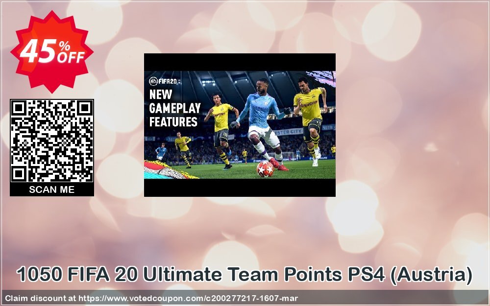 1050 FIFA 20 Ultimate Team Points PS4, Austria  Coupon, discount 1050 FIFA 20 Ultimate Team Points PS4 (Austria) Deal. Promotion: 1050 FIFA 20 Ultimate Team Points PS4 (Austria) Exclusive offer 