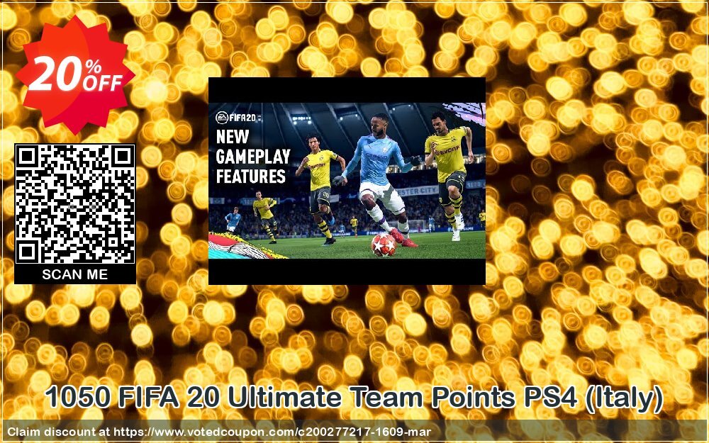 1050 FIFA 20 Ultimate Team Points PS4, Italy  Coupon, discount 1050 FIFA 20 Ultimate Team Points PS4 (Italy) Deal. Promotion: 1050 FIFA 20 Ultimate Team Points PS4 (Italy) Exclusive offer 