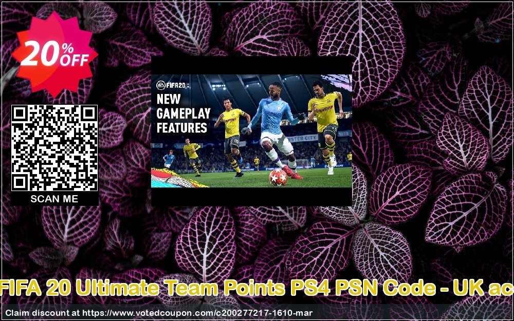 1050 FIFA 20 Ultimate Team Points PS4 PSN Code - UK account Coupon, discount 1050 FIFA 20 Ultimate Team Points PS4 PSN Code - UK account Deal. Promotion: 1050 FIFA 20 Ultimate Team Points PS4 PSN Code - UK account Exclusive offer 