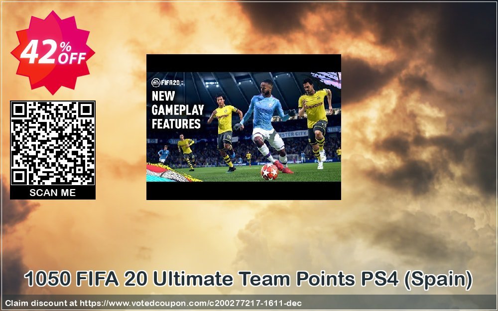 1050 FIFA 20 Ultimate Team Points PS4, Spain  Coupon, discount 1050 FIFA 20 Ultimate Team Points PS4 (Spain) Deal. Promotion: 1050 FIFA 20 Ultimate Team Points PS4 (Spain) Exclusive offer 