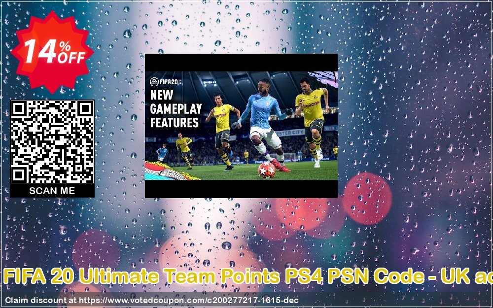12000 FIFA 20 Ultimate Team Points PS4 PSN Code - UK account Coupon Code May 2024, 14% OFF - VotedCoupon