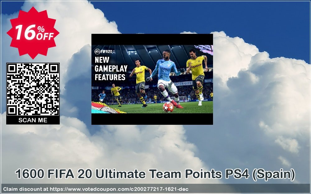 1600 FIFA 20 Ultimate Team Points PS4, Spain 