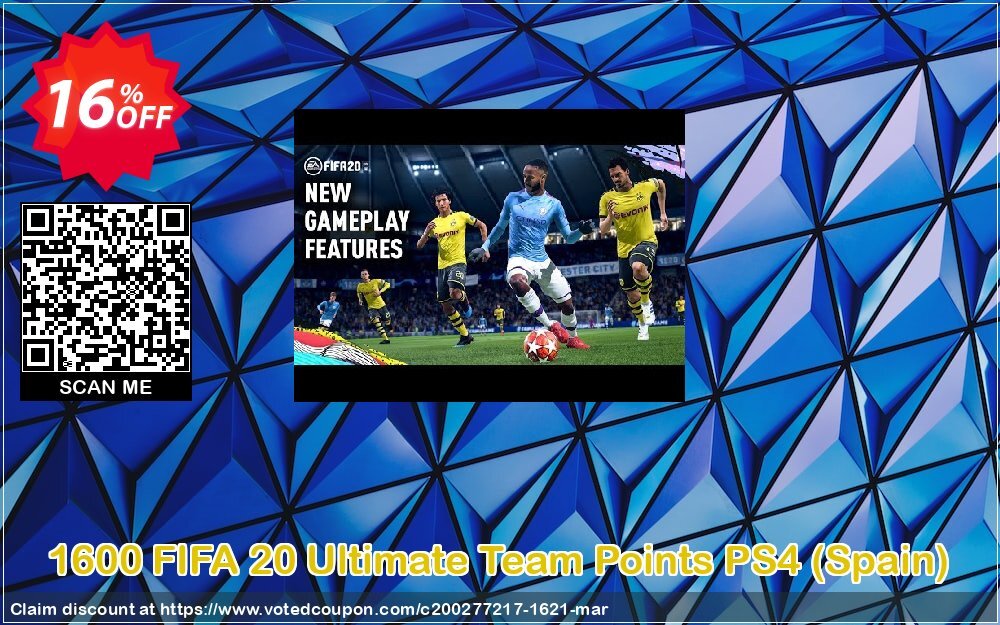 1600 FIFA 20 Ultimate Team Points PS4, Spain  Coupon, discount 1600 FIFA 20 Ultimate Team Points PS4 (Spain) Deal. Promotion: 1600 FIFA 20 Ultimate Team Points PS4 (Spain) Exclusive offer 