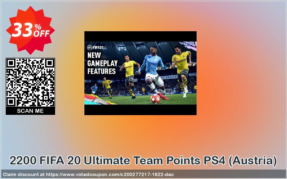2200 FIFA 20 Ultimate Team Points PS4, Austria  Coupon, discount 2200 FIFA 20 Ultimate Team Points PS4 (Austria) Deal. Promotion: 2200 FIFA 20 Ultimate Team Points PS4 (Austria) Exclusive offer 