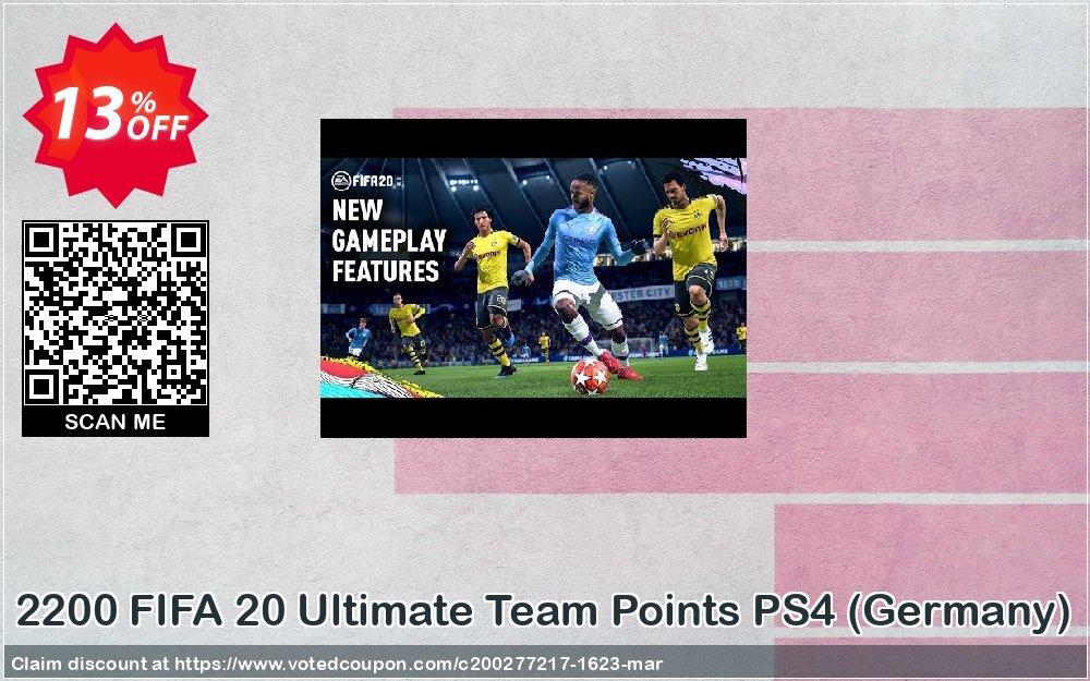 2200 FIFA 20 Ultimate Team Points PS4, Germany  Coupon, discount 2200 FIFA 20 Ultimate Team Points PS4 (Germany) Deal. Promotion: 2200 FIFA 20 Ultimate Team Points PS4 (Germany) Exclusive offer 