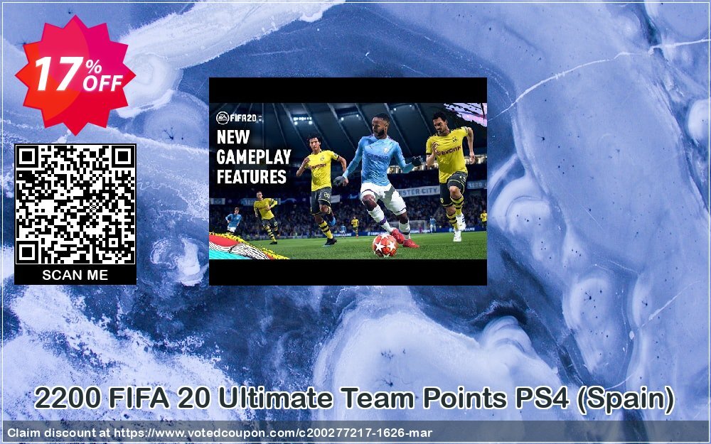 2200 FIFA 20 Ultimate Team Points PS4, Spain  Coupon, discount 2200 FIFA 20 Ultimate Team Points PS4 (Spain) Deal. Promotion: 2200 FIFA 20 Ultimate Team Points PS4 (Spain) Exclusive offer 