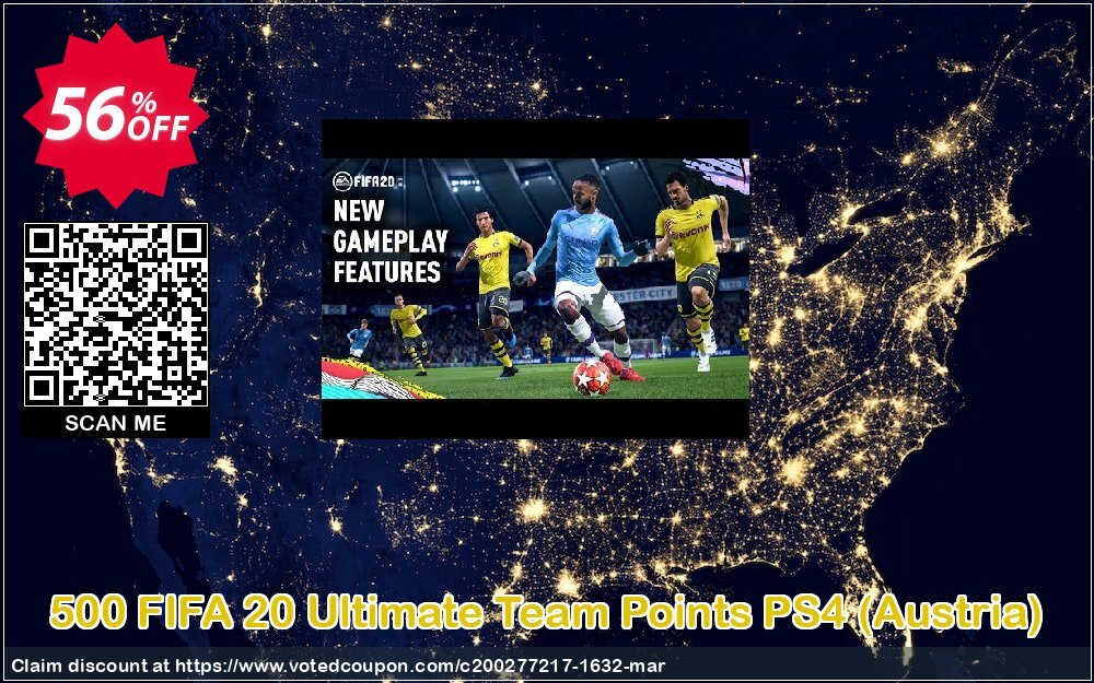 500 FIFA 20 Ultimate Team Points PS4, Austria  Coupon, discount 500 FIFA 20 Ultimate Team Points PS4 (Austria) Deal. Promotion: 500 FIFA 20 Ultimate Team Points PS4 (Austria) Exclusive offer 