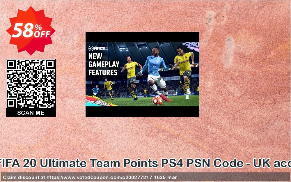 500 FIFA 20 Ultimate Team Points PS4 PSN Code - UK account Coupon Code Apr 2024, 58% OFF - VotedCoupon