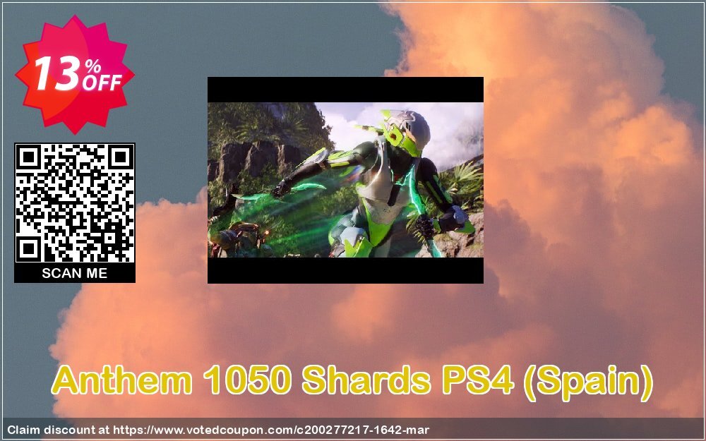 Anthem 1050 Shards PS4, Spain  Coupon, discount Anthem 1050 Shards PS4 (Spain) Deal. Promotion: Anthem 1050 Shards PS4 (Spain) Exclusive offer 