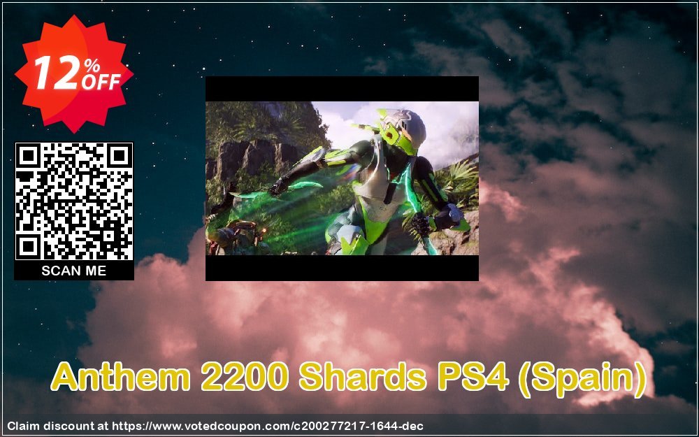 Anthem 2200 Shards PS4, Spain  Coupon Code May 2024, 12% OFF - VotedCoupon