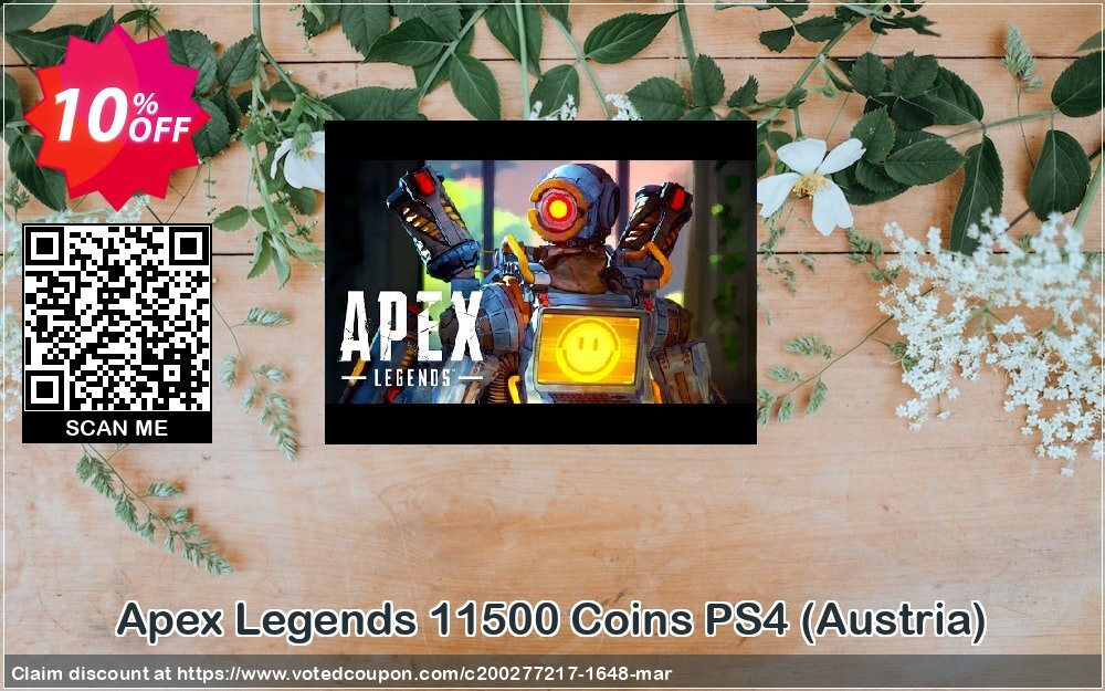 Apex Legends 11500 Coins PS4, Austria  Coupon Code Apr 2024, 10% OFF - VotedCoupon