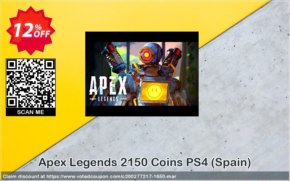 Apex Legends 2150 Coins PS4, Spain  Coupon Code Apr 2024, 12% OFF - VotedCoupon