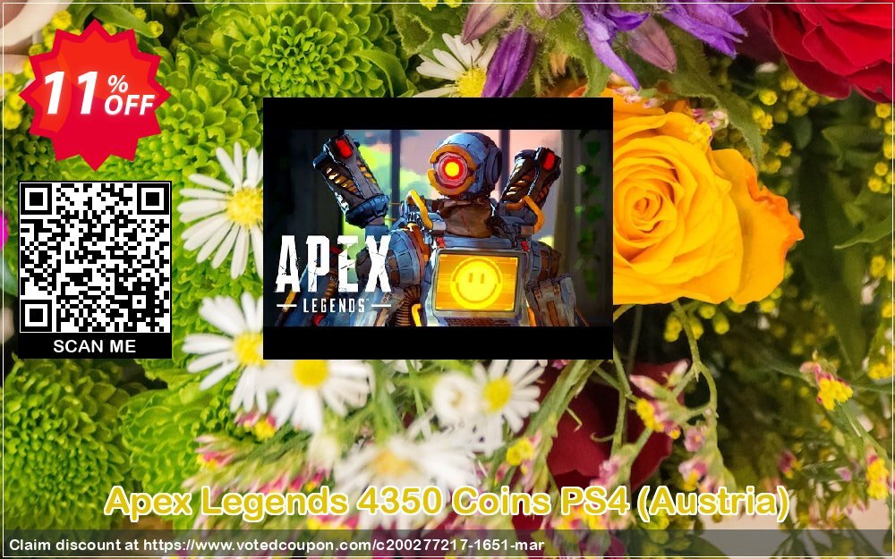 Apex Legends 4350 Coins PS4, Austria  Coupon Code Apr 2024, 11% OFF - VotedCoupon