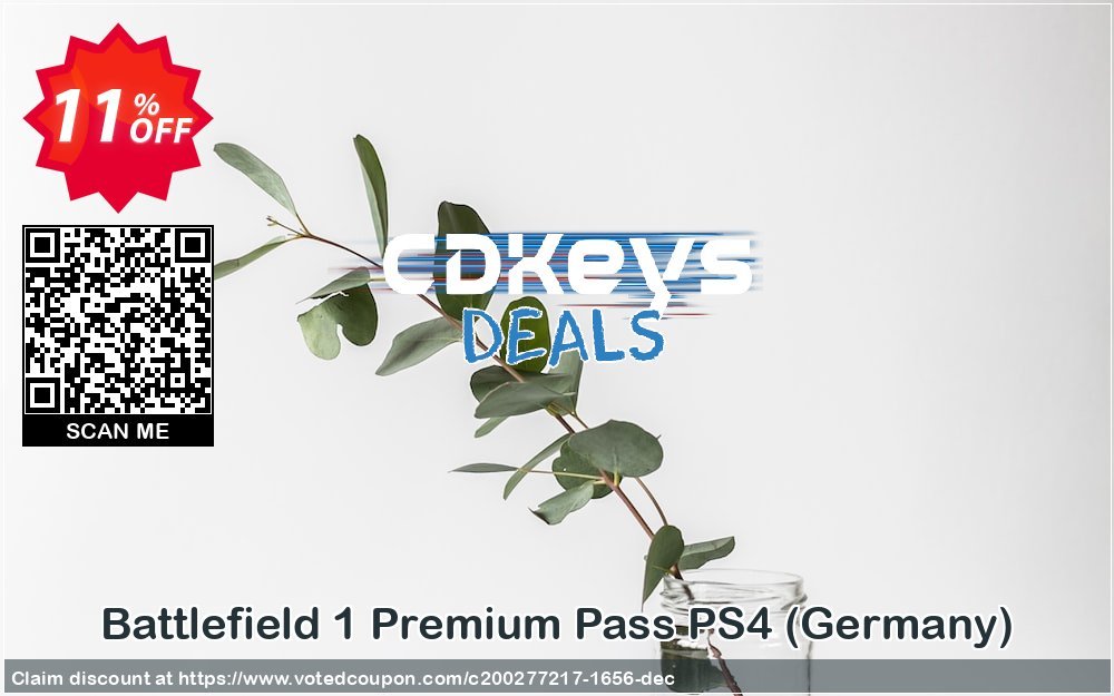 Battlefield 1 Premium Pass PS4, Germany  Coupon Code Apr 2024, 11% OFF - VotedCoupon