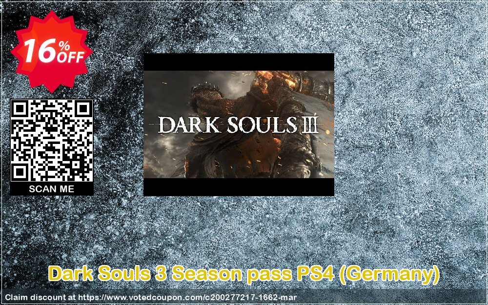 Dark Souls 3 Season pass PS4, Germany  Coupon, discount Dark Souls 3 Season pass PS4 (Germany) Deal. Promotion: Dark Souls 3 Season pass PS4 (Germany) Exclusive offer 