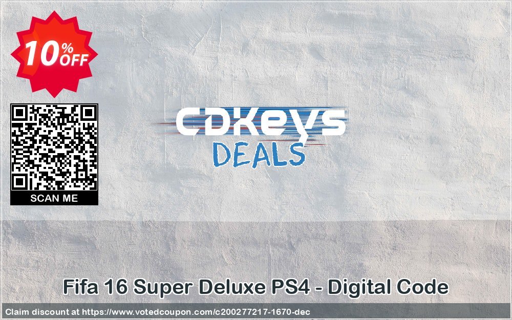 Fifa 16 Super Deluxe PS4 - Digital Code Coupon Code May 2024, 10% OFF - VotedCoupon