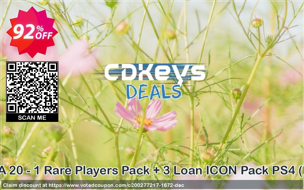 FIFA 20 - 1 Rare Players Pack + 3 Loan ICON Pack PS4, EU  Coupon, discount FIFA 20 - 1 Rare Players Pack + 3 Loan ICON Pack PS4 (EU) Deal. Promotion: FIFA 20 - 1 Rare Players Pack + 3 Loan ICON Pack PS4 (EU) Exclusive offer 