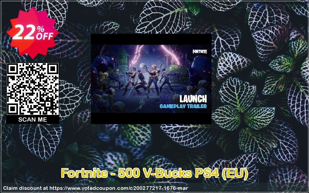 Fortnite - 500 V-Bucks PS4, EU  Coupon Code Apr 2024, 22% OFF - VotedCoupon