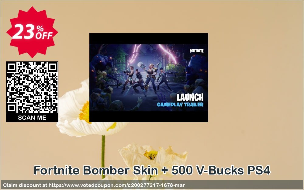 Fortnite Bomber Skin + 500 V-Bucks PS4 Coupon Code Apr 2024, 23% OFF - VotedCoupon