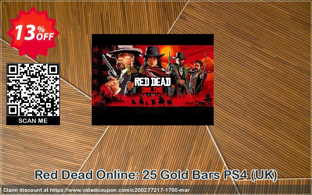 Red Dead Online: 25 Gold Bars PS4, UK  Coupon, discount Red Dead Online: 25 Gold Bars PS4 (UK) Deal. Promotion: Red Dead Online: 25 Gold Bars PS4 (UK) Exclusive offer 