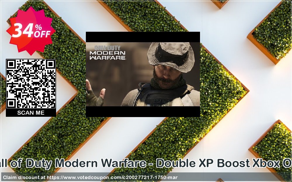 Call of Duty Modern Warfare - Double XP Boost Xbox One Coupon Code Apr 2024, 34% OFF - VotedCoupon