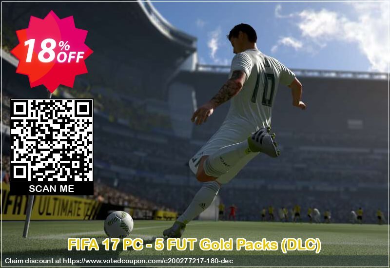 FIFA 17 PC - 5 FUT Gold Packs, DLC  Coupon, discount FIFA 17 PC - 5 FUT Gold Packs (DLC) Deal. Promotion: FIFA 17 PC - 5 FUT Gold Packs (DLC) Exclusive offer 