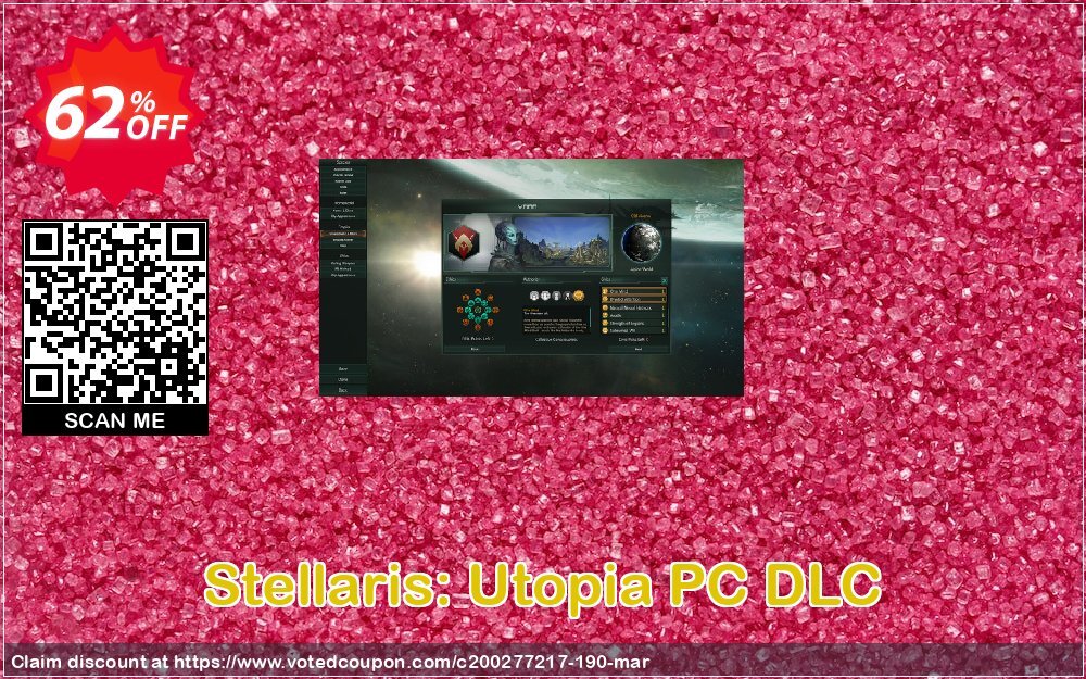 Stellaris: Utopia PC DLC Coupon, discount Stellaris: Utopia PC DLC Deal. Promotion: Stellaris: Utopia PC DLC Exclusive offer 