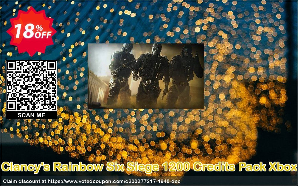 Tom Clancy's Rainbow Six Siege 1200 Credits Pack Xbox One Coupon Code Apr 2024, 18% OFF - VotedCoupon