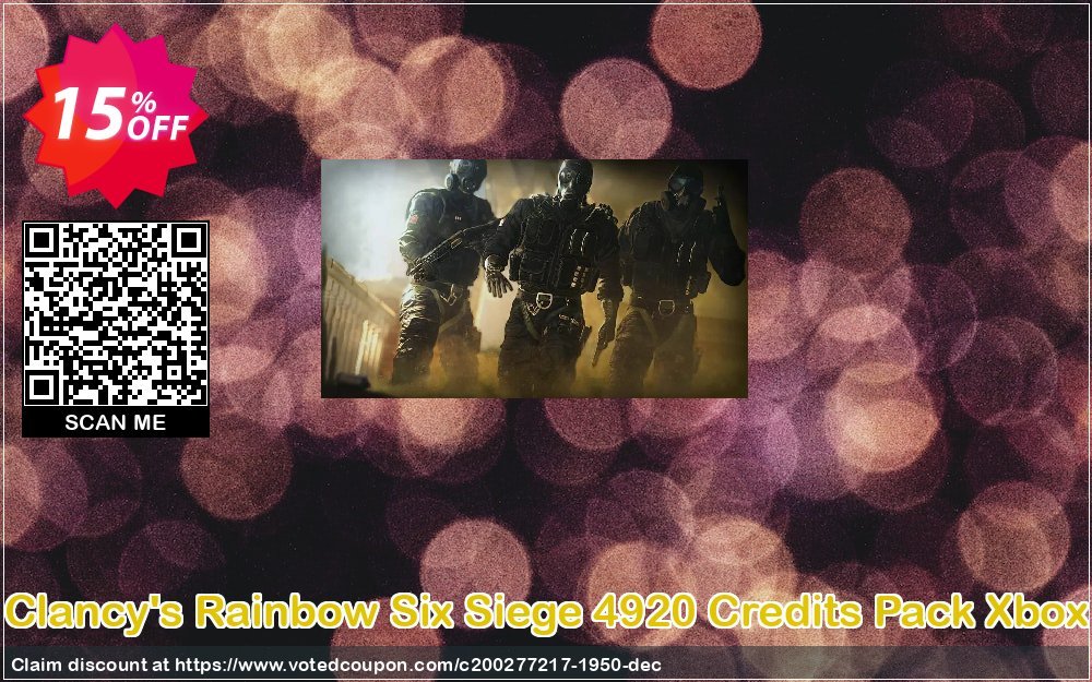 Tom Clancy's Rainbow Six Siege 4920 Credits Pack Xbox One Coupon Code Apr 2024, 15% OFF - VotedCoupon