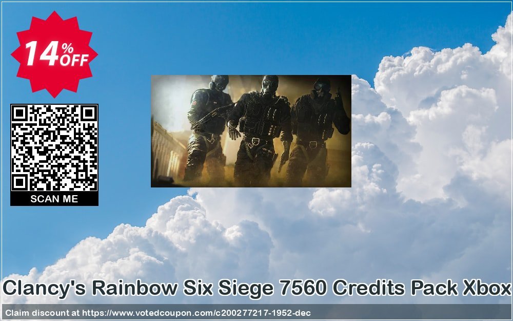 Tom Clancy's Rainbow Six Siege 7560 Credits Pack Xbox One Coupon Code Apr 2024, 14% OFF - VotedCoupon