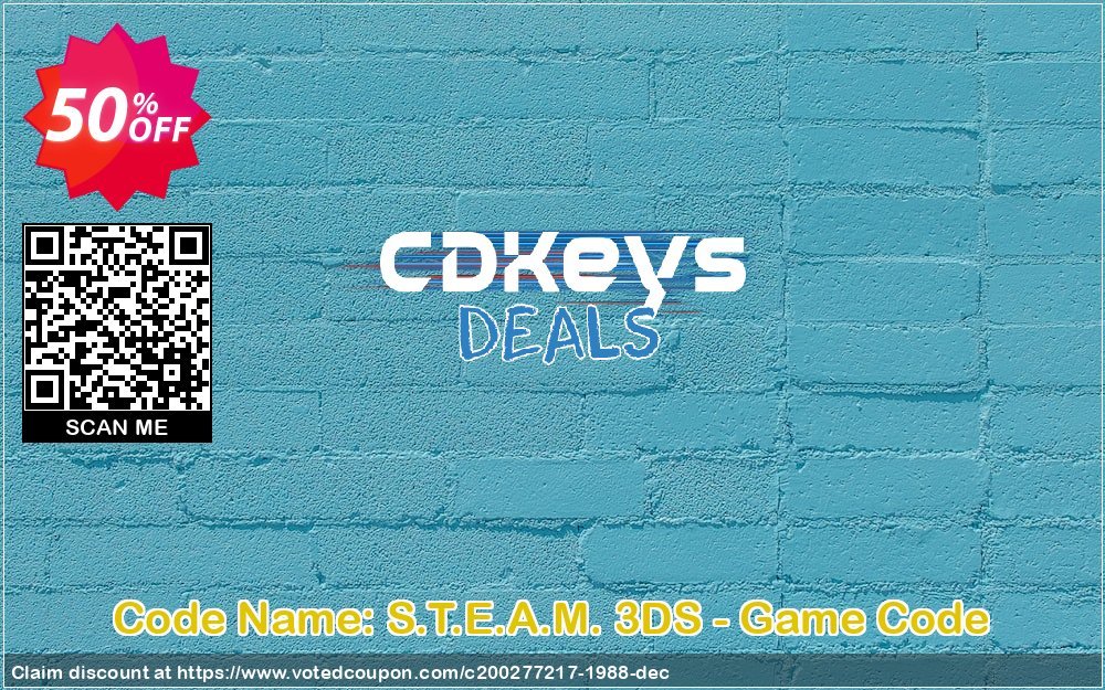 Code Name: S.T.E.A.M. 3DS - Game Code Coupon Code May 2024, 50% OFF - VotedCoupon