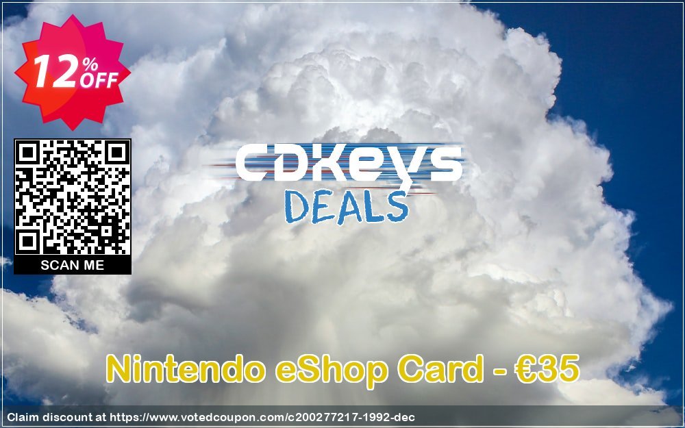 Nintendo eShop Card - €35 Coupon Code May 2024, 12% OFF - VotedCoupon