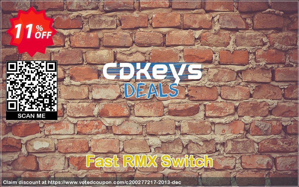 Fast RMX Switch Coupon, discount Fast RMX Switch Deal. Promotion: Fast RMX Switch Exclusive offer 