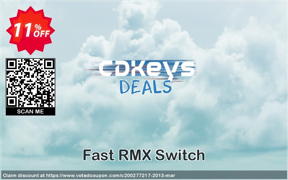 Fast RMX Switch Coupon, discount Fast RMX Switch Deal. Promotion: Fast RMX Switch Exclusive offer 