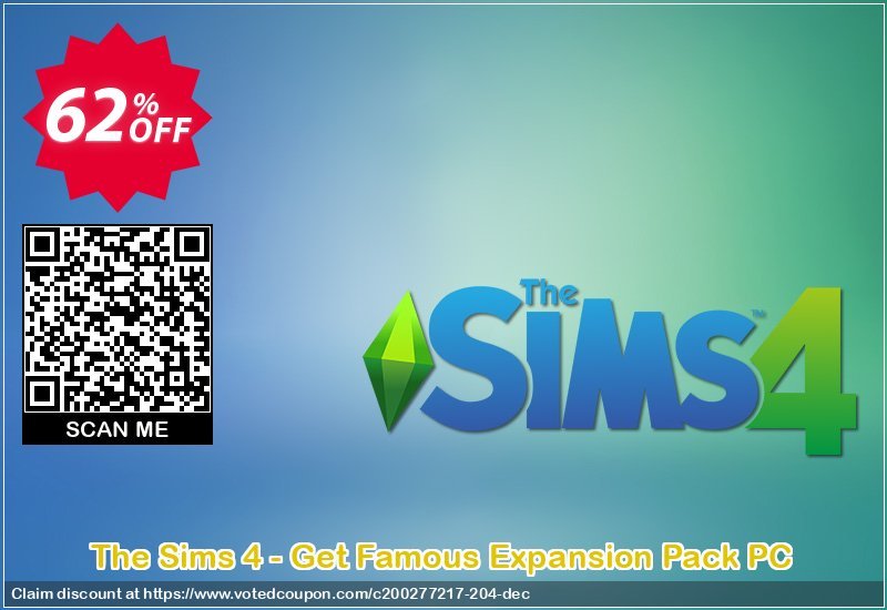 The Sims 4 - Get Famous Expansion Pack PC voted-on promotion codes