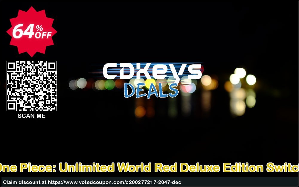 One Piece: Unlimited World Red Deluxe Edition Switch Coupon Code Apr 2024, 64% OFF - VotedCoupon