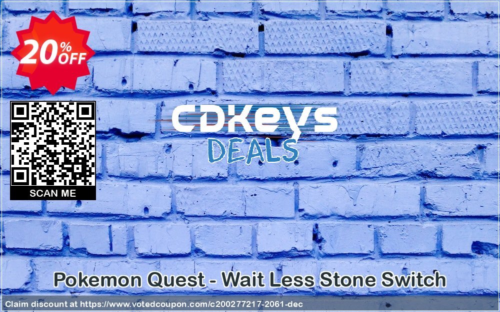 Pokemon Quest - Wait Less Stone Switch Coupon, discount Pokemon Quest - Wait Less Stone Switch Deal. Promotion: Pokemon Quest - Wait Less Stone Switch Exclusive offer 