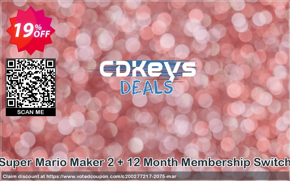 Super Mario Maker 2 + 12 Month Membership Switch Coupon Code Apr 2024, 19% OFF - VotedCoupon