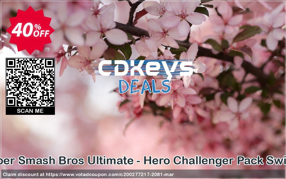 Super Smash Bros Ultimate - Hero Challenger Pack Switch Coupon, discount Super Smash Bros Ultimate - Hero Challenger Pack Switch Deal. Promotion: Super Smash Bros Ultimate - Hero Challenger Pack Switch Exclusive offer 