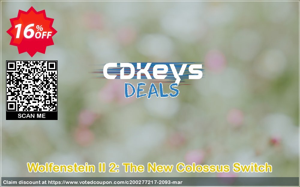 Wolfenstein II 2: The New Colossus Switch Coupon, discount Wolfenstein II 2: The New Colossus Switch Deal. Promotion: Wolfenstein II 2: The New Colossus Switch Exclusive offer 