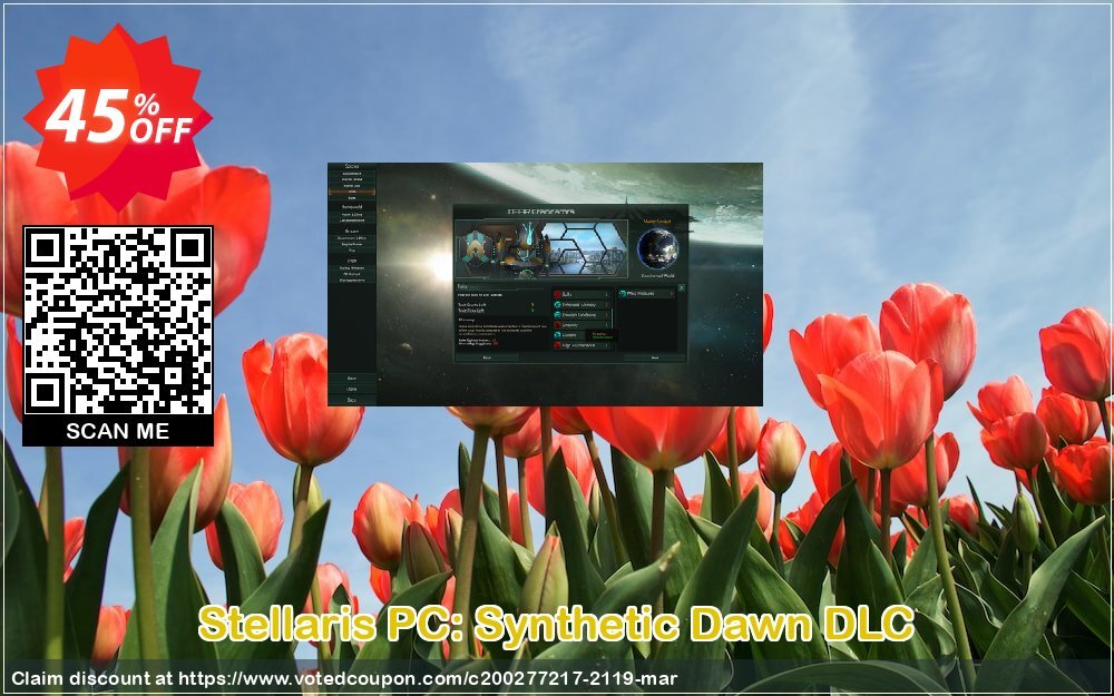 Stellaris PC: Synthetic Dawn DLC Coupon, discount Stellaris PC: Synthetic Dawn DLC Deal. Promotion: Stellaris PC: Synthetic Dawn DLC Exclusive offer 