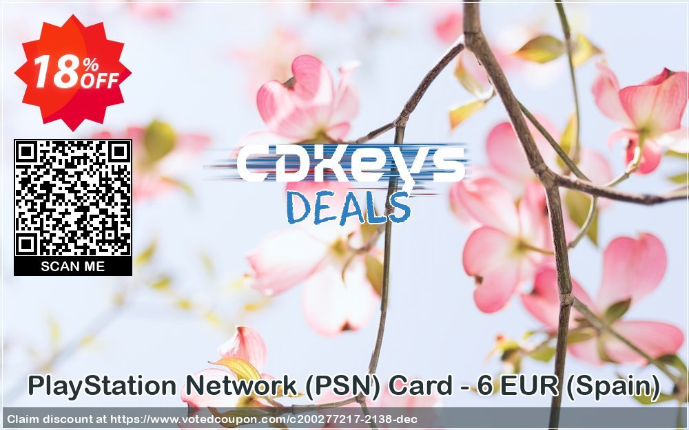 PS Network, PSN Card - 6 EUR, Spain  Coupon Code Jun 2024, 18% OFF - VotedCoupon