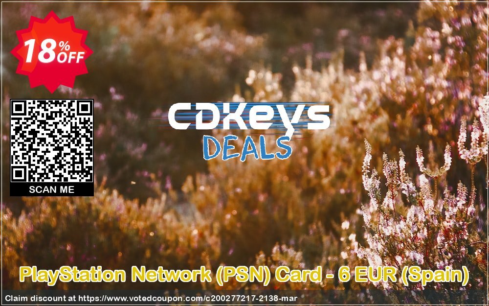 PS Network, PSN Card - 6 EUR, Spain 