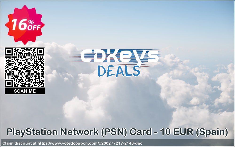 PS Network, PSN Card - 10 EUR, Spain  Coupon Code Apr 2024, 16% OFF - VotedCoupon