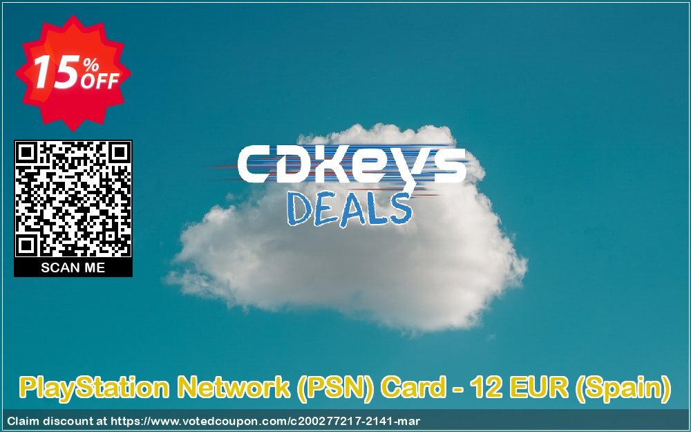 PS Network, PSN Card - 12 EUR, Spain  Coupon Code May 2024, 15% OFF - VotedCoupon