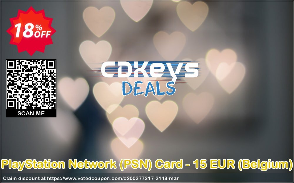 PS Network, PSN Card - 15 EUR, Belgium  Coupon Code Apr 2024, 18% OFF - VotedCoupon