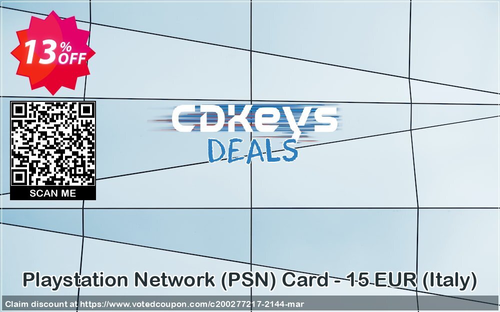 PS Network, PSN Card - 15 EUR, Italy  Coupon Code Apr 2024, 13% OFF - VotedCoupon