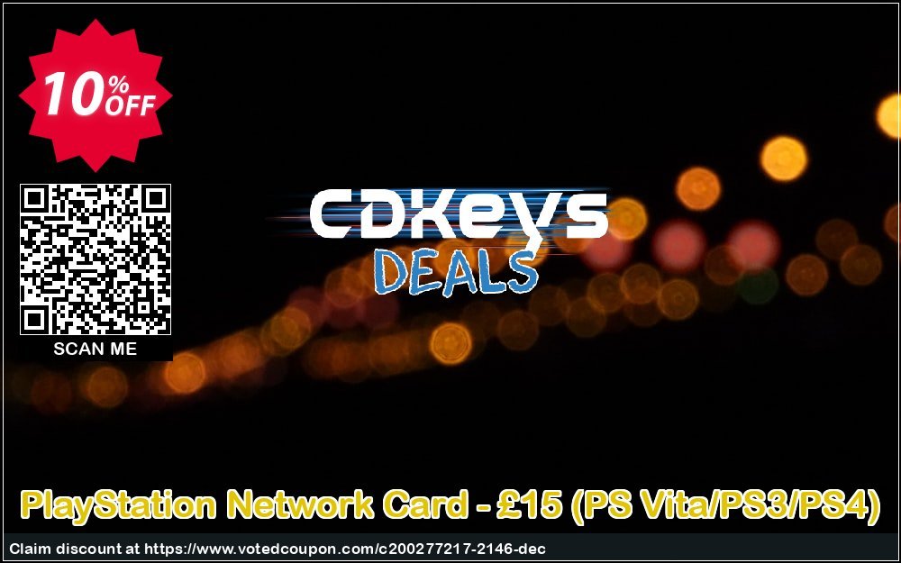 PS Network Card - £15, PS Vita/PS3/PS4  Coupon Code Apr 2024, 10% OFF - VotedCoupon