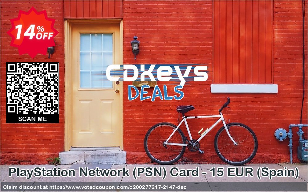 PS Network, PSN Card - 15 EUR, Spain  Coupon, discount PlayStation Network (PSN) Card - 15 EUR (Spain) Deal. Promotion: PlayStation Network (PSN) Card - 15 EUR (Spain) Exclusive offer 