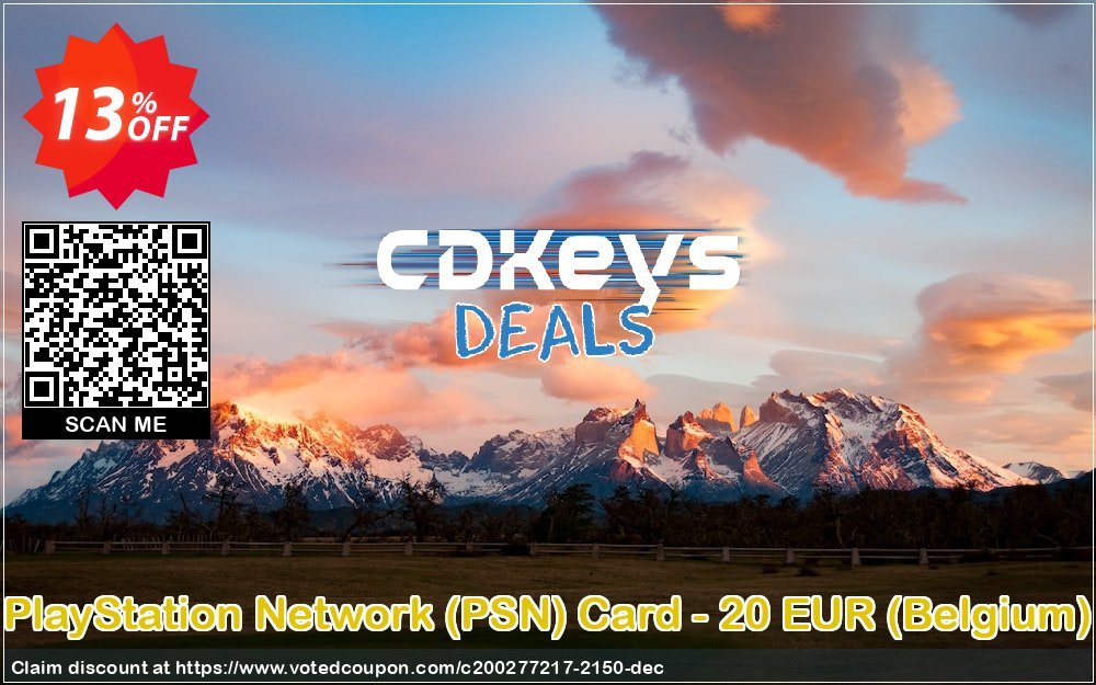 PS Network, PSN Card - 20 EUR, Belgium  Coupon, discount PlayStation Network (PSN) Card - 20 EUR (Belgium) Deal. Promotion: PlayStation Network (PSN) Card - 20 EUR (Belgium) Exclusive offer 